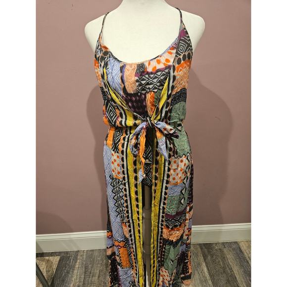 Anthropologie The Ray Romper Tie Skirt Large Boho Flowy Call Out* 22 - Picture 4 of 8